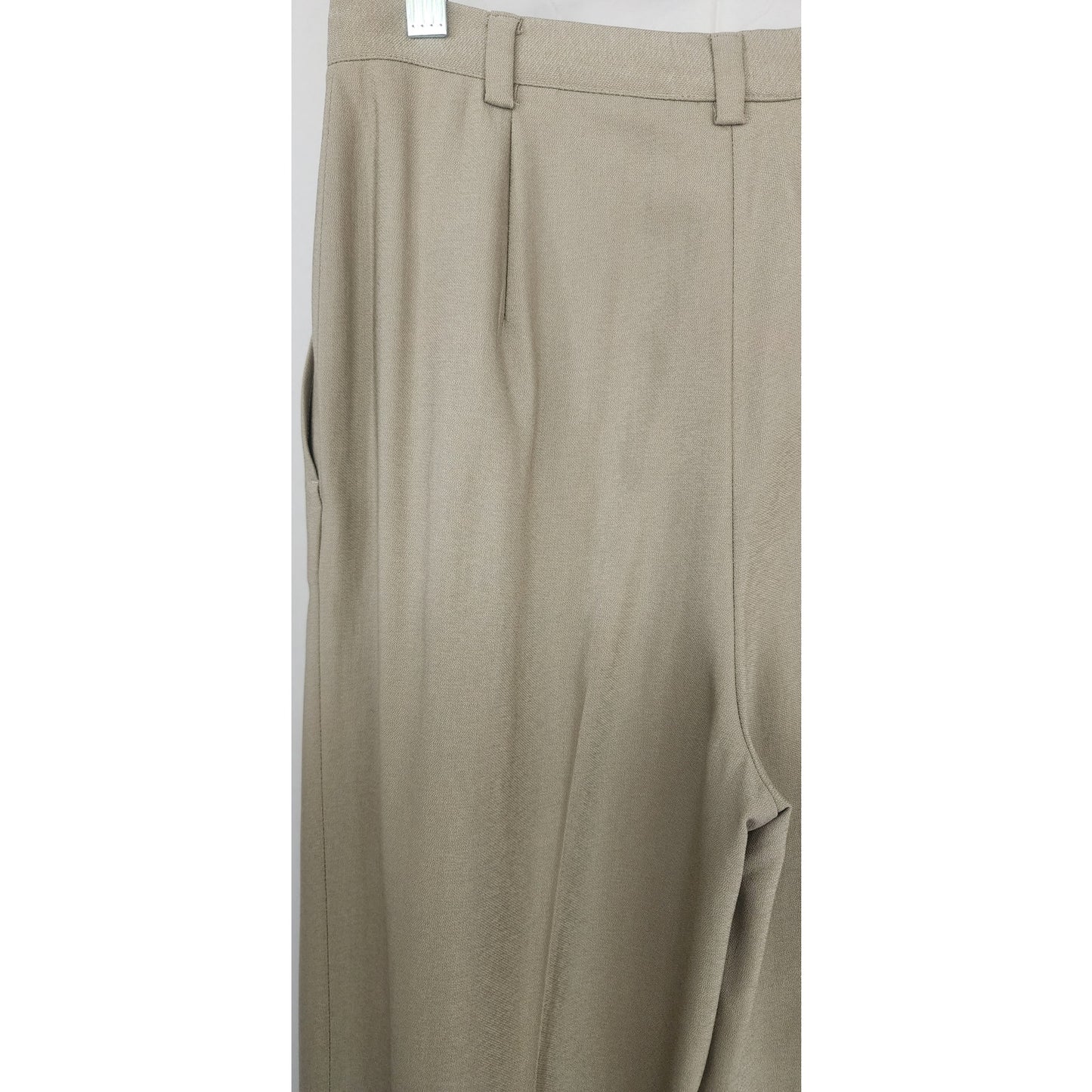 Vintage 1990s Pant Suit Beige Cotton Rayon Joan & David / Small