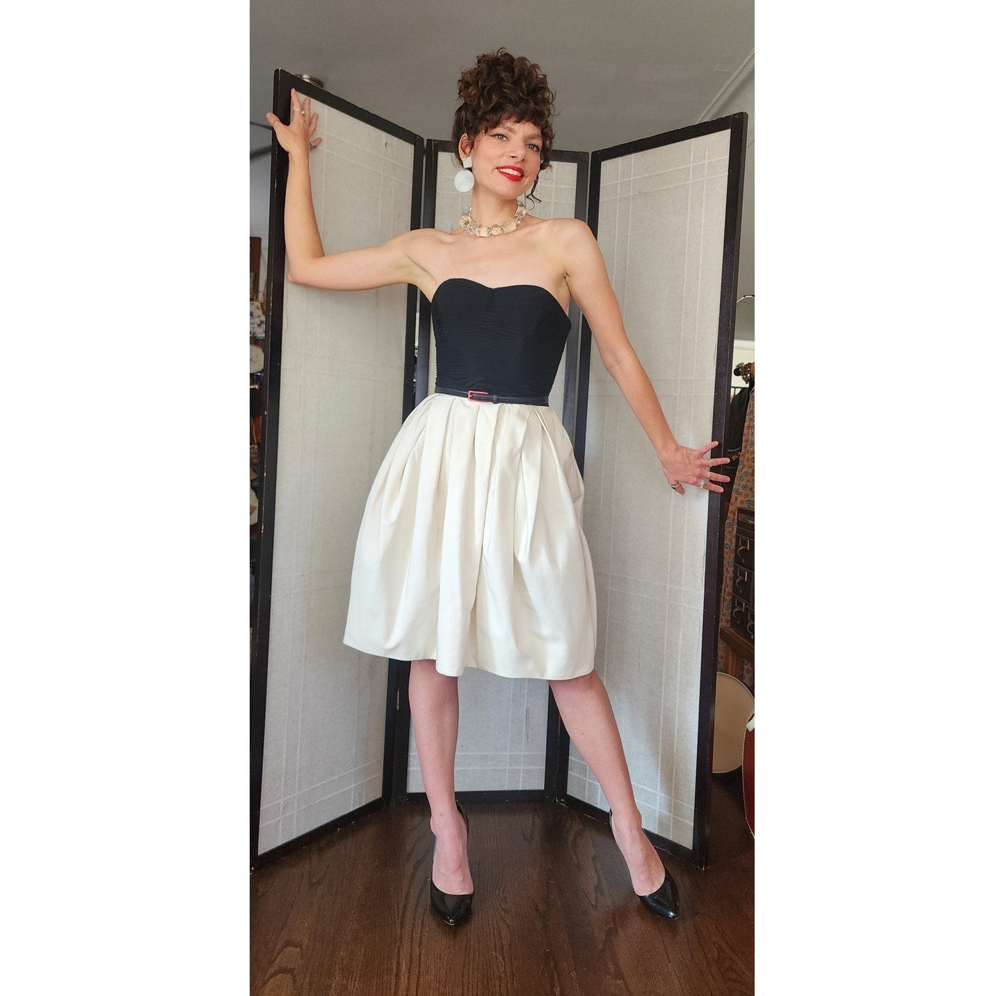 Jason Wu Resort 2000s Strapless Party Dress Ivory & Black NWT