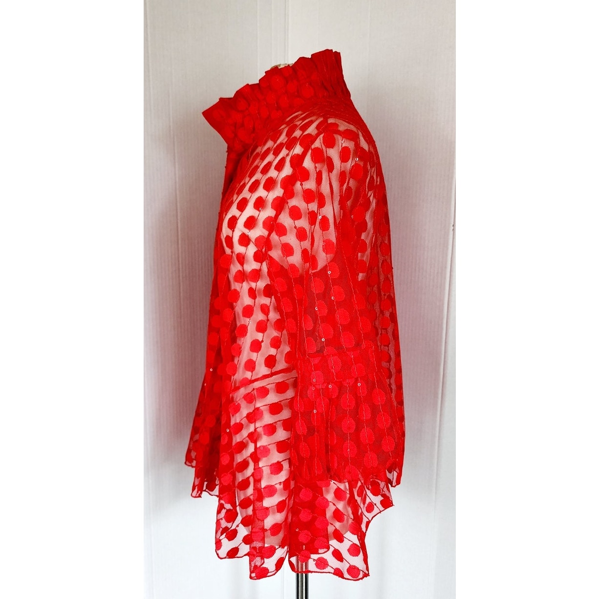 Damee Mesh Jacket Red Polkadot LARGE