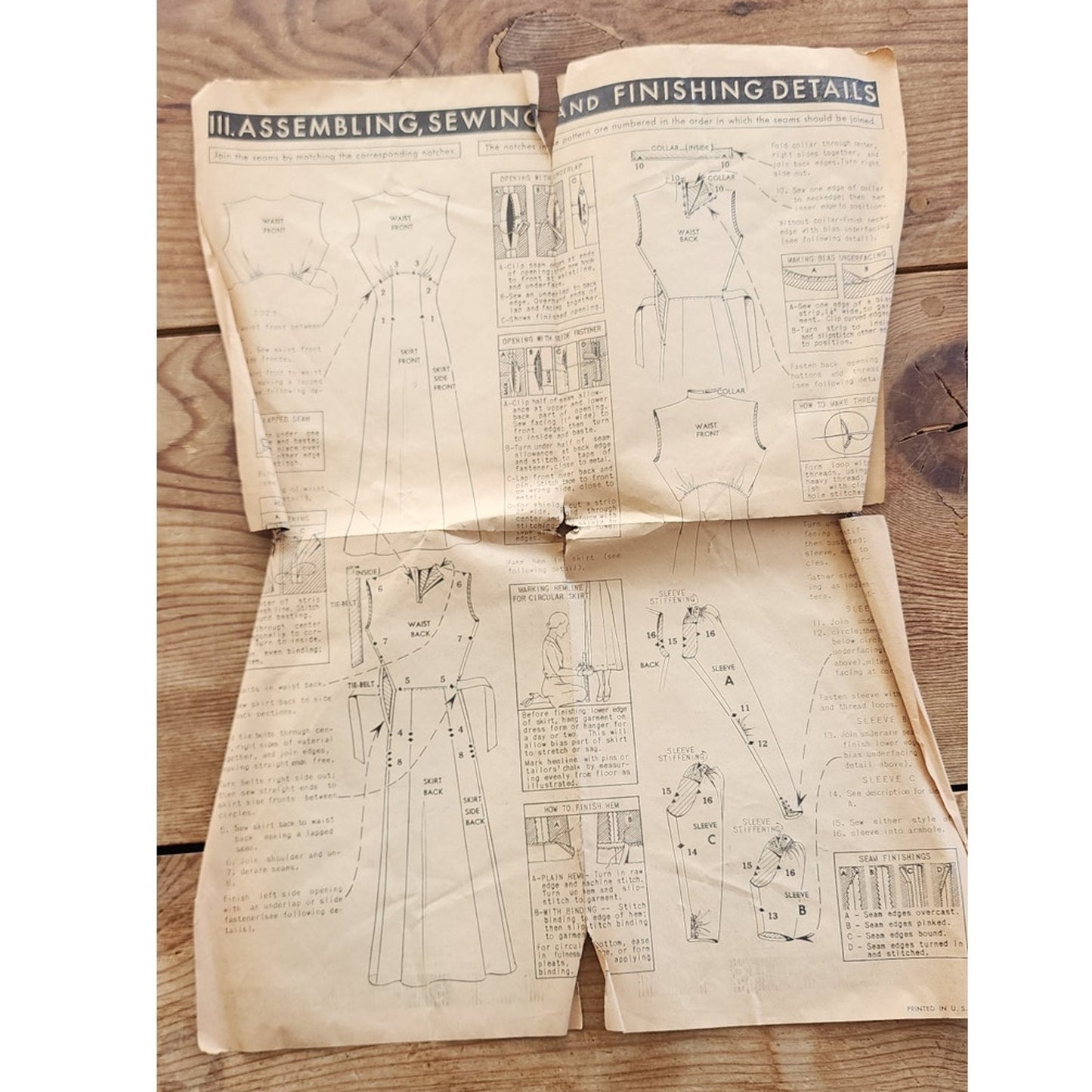 Vintage 30s Sewing Pattern Original: Dress McCall's 3023