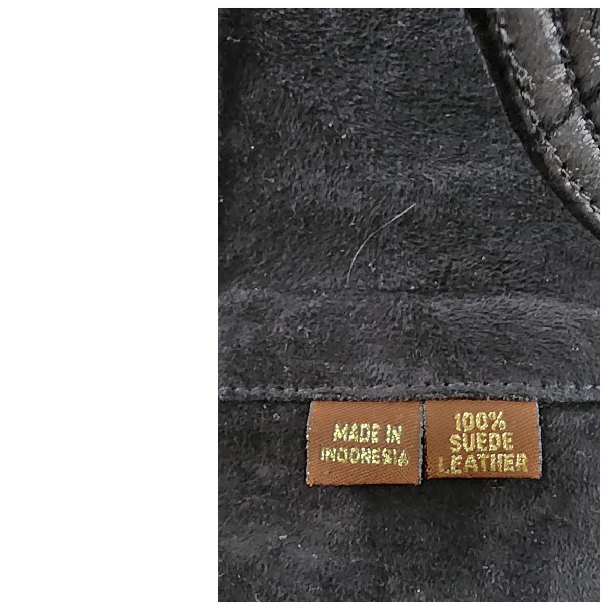 Vintage Wide Black Suede Belt Croc Embossed Chester NWT Deadstock