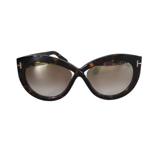 Tom Ford Sunglasses Women's Diane Mirrored Cat Eye Shades Eyewear