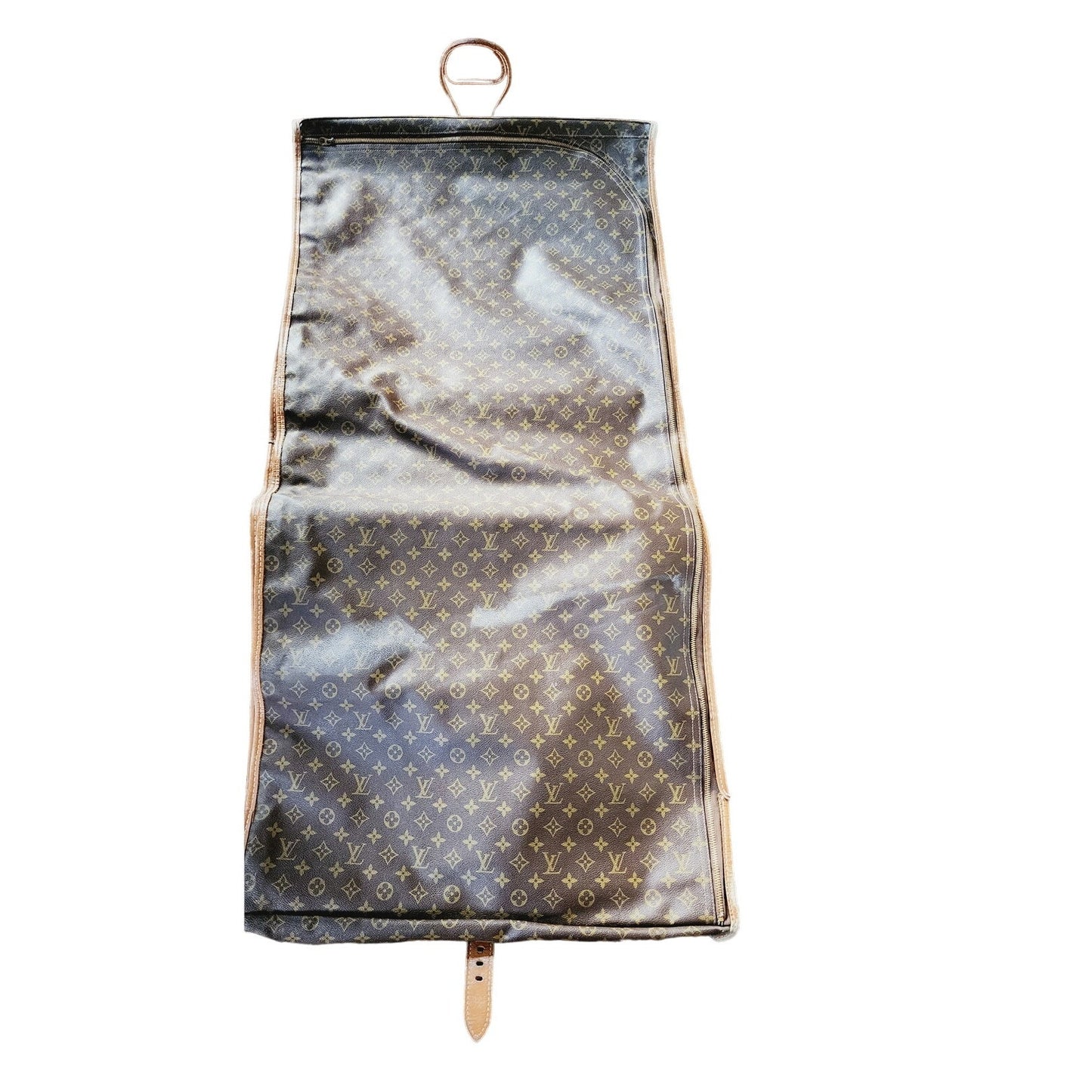 Vintage Louis Vuitton Leather Garment Bag Folding Luggage