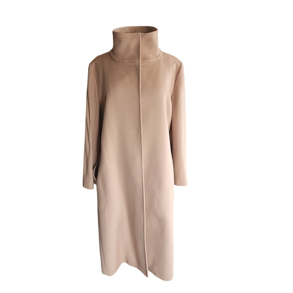 Vintage 2000s Burberry Coat Archival Beige Cashmere Blend w/Sash Tie Belt / Medium