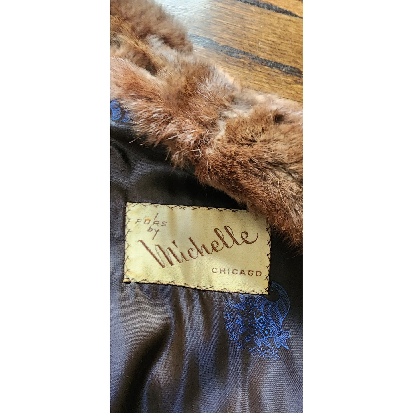 Vintage 40s Brown Fur Jacket Wrap Capelet Michelle Chicago