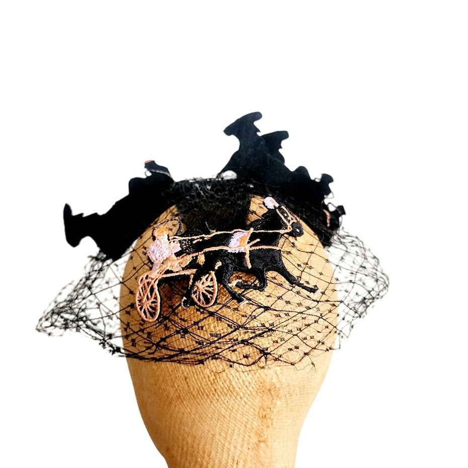 Vintage Bes-Ben Equestrian Hat Trotters Horses OOAK