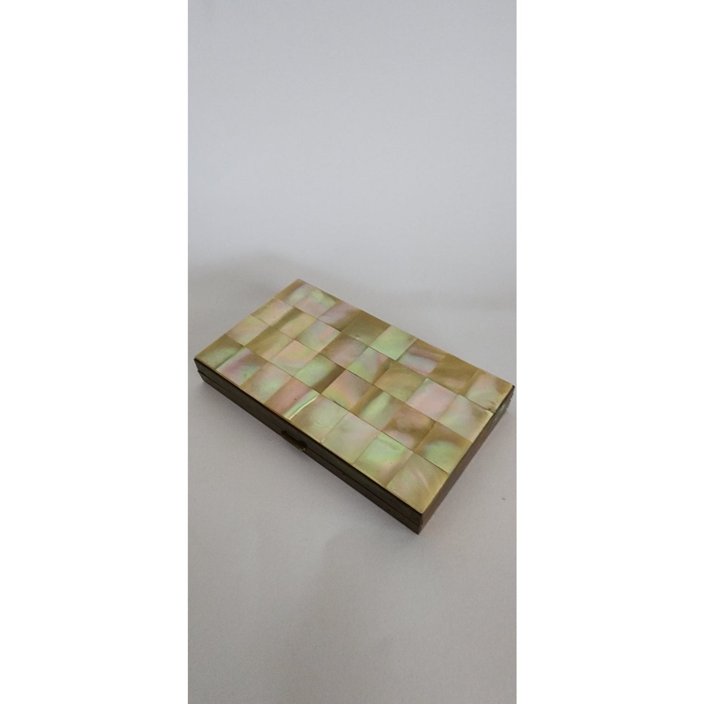 50s Mother of Pearl Compact Purse + Cigarette Case