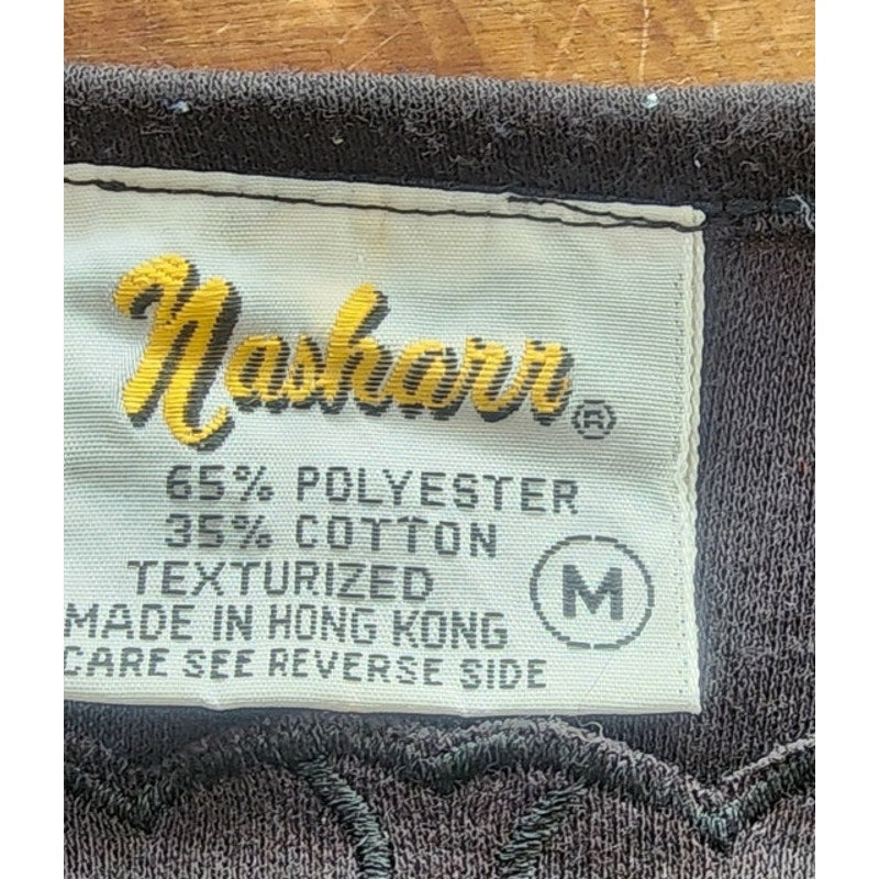 Vintage 80s Black Top Cut Lace Short Sleeve by Nasharr / M