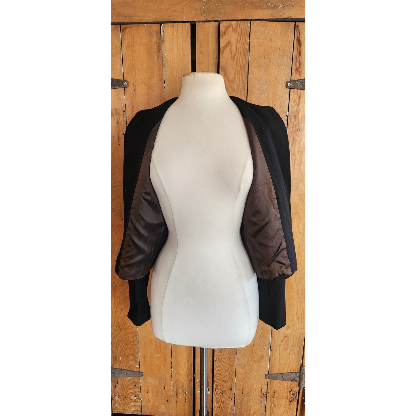 Vintage 90s Genny Blazer Black Jacket Lace Embroidery / S