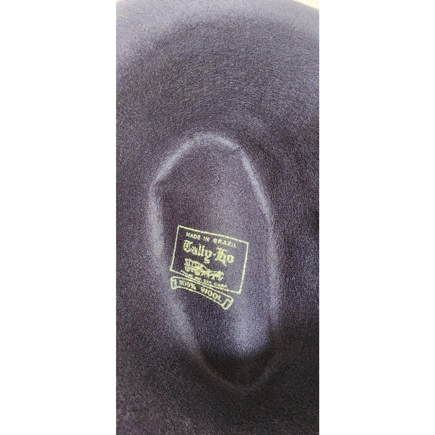 Vintage 1970s Ladies Fedora Blue Wool w/Feather Tally-Ho