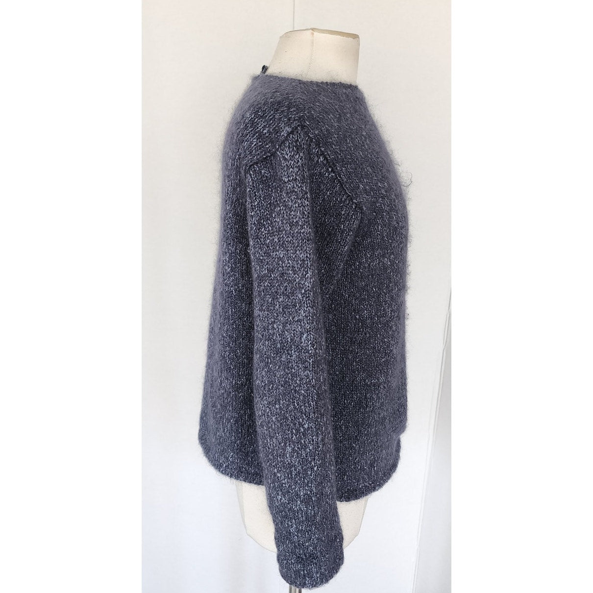 Vintage Weekend Max Mara Sweater Blue Wool Mohair Chunky Knit / M