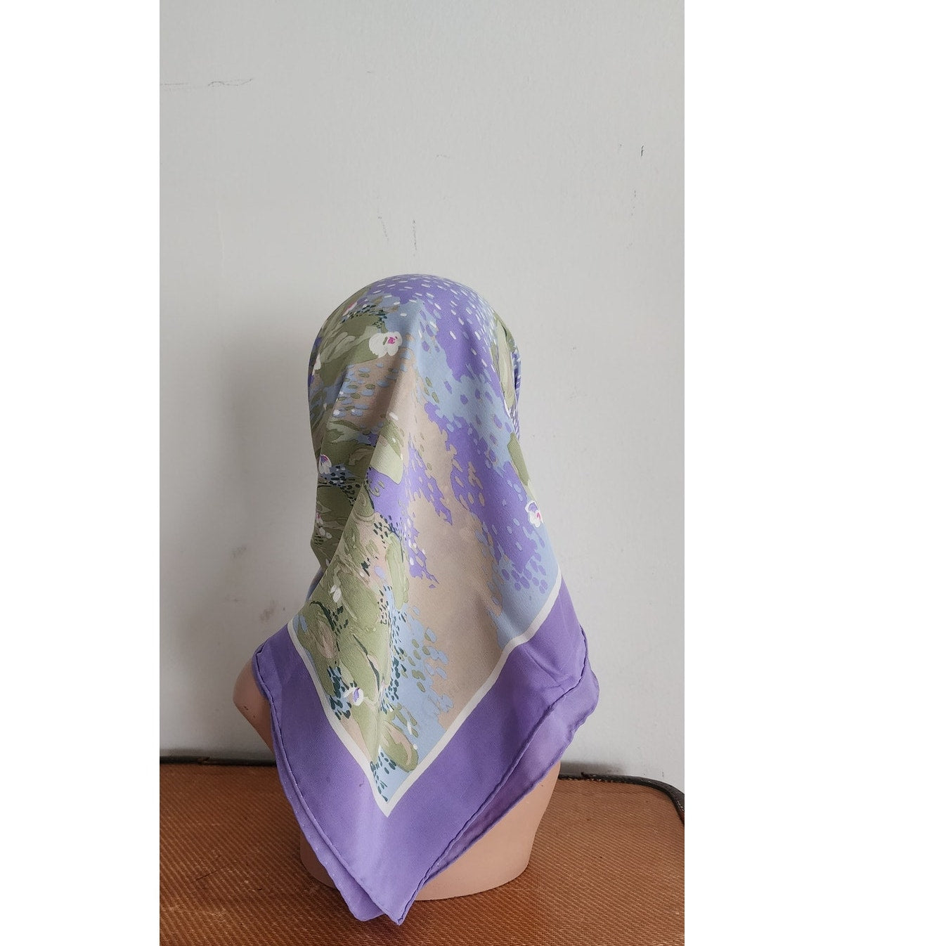 Vintage Dior Silk Print Scarf Monet Water Lilies Giverny