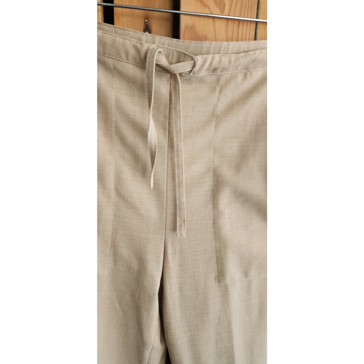 PIAZZA SEMPIONE Beige Pants Drawstring Trousers Slacks Summer Wool / Medium