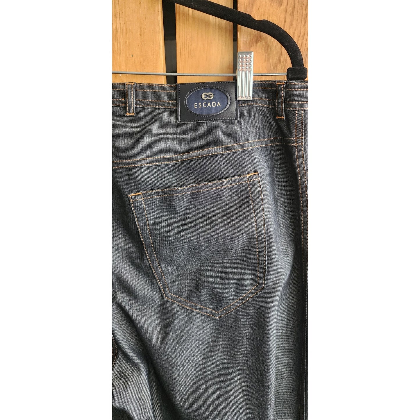 Vintage Y2K Escada Pant Suit Dark Wash Denim Neiman Marcus
