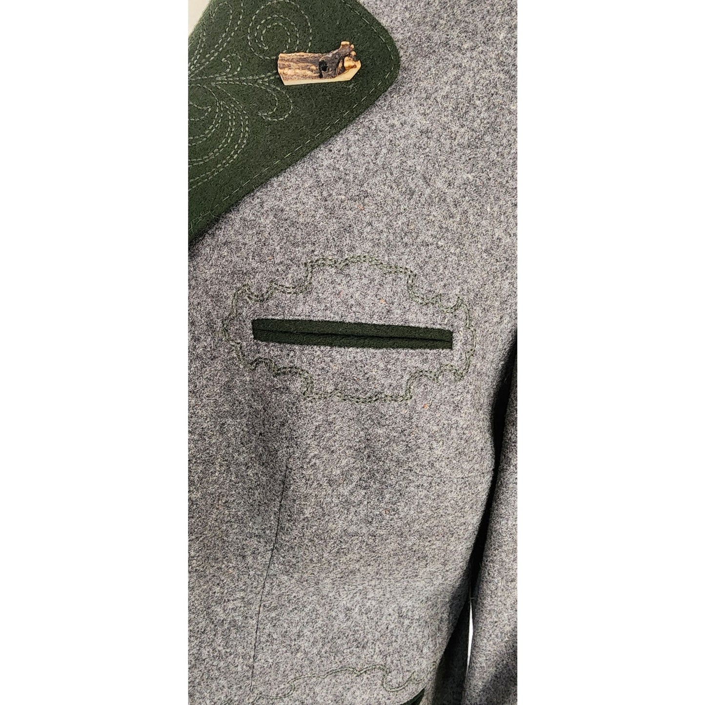 Vintage LODENFREY Riding Jacket Gray Boiled Wool Austria