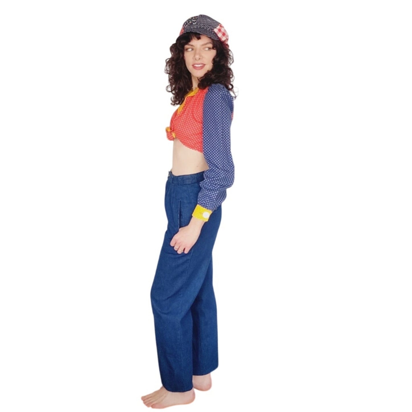 Vintage 80s Blue Jeans Ralph Lauren High Waist Pleated Front