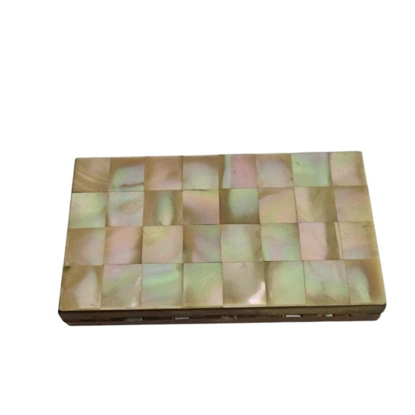 50s Mother of Pearl Compact Purse + Cigarette Case