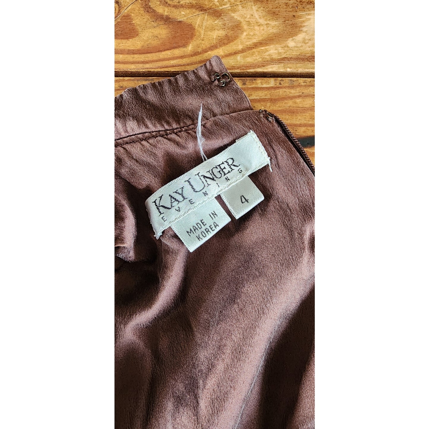 Vintage 90s Velvet Jumpsuit 1Sleeveless, in Brown Kay Unger / S