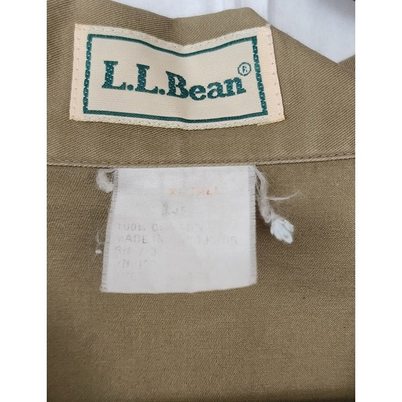 1980s LL Bean Men's Jacket Army Khaki Military Style