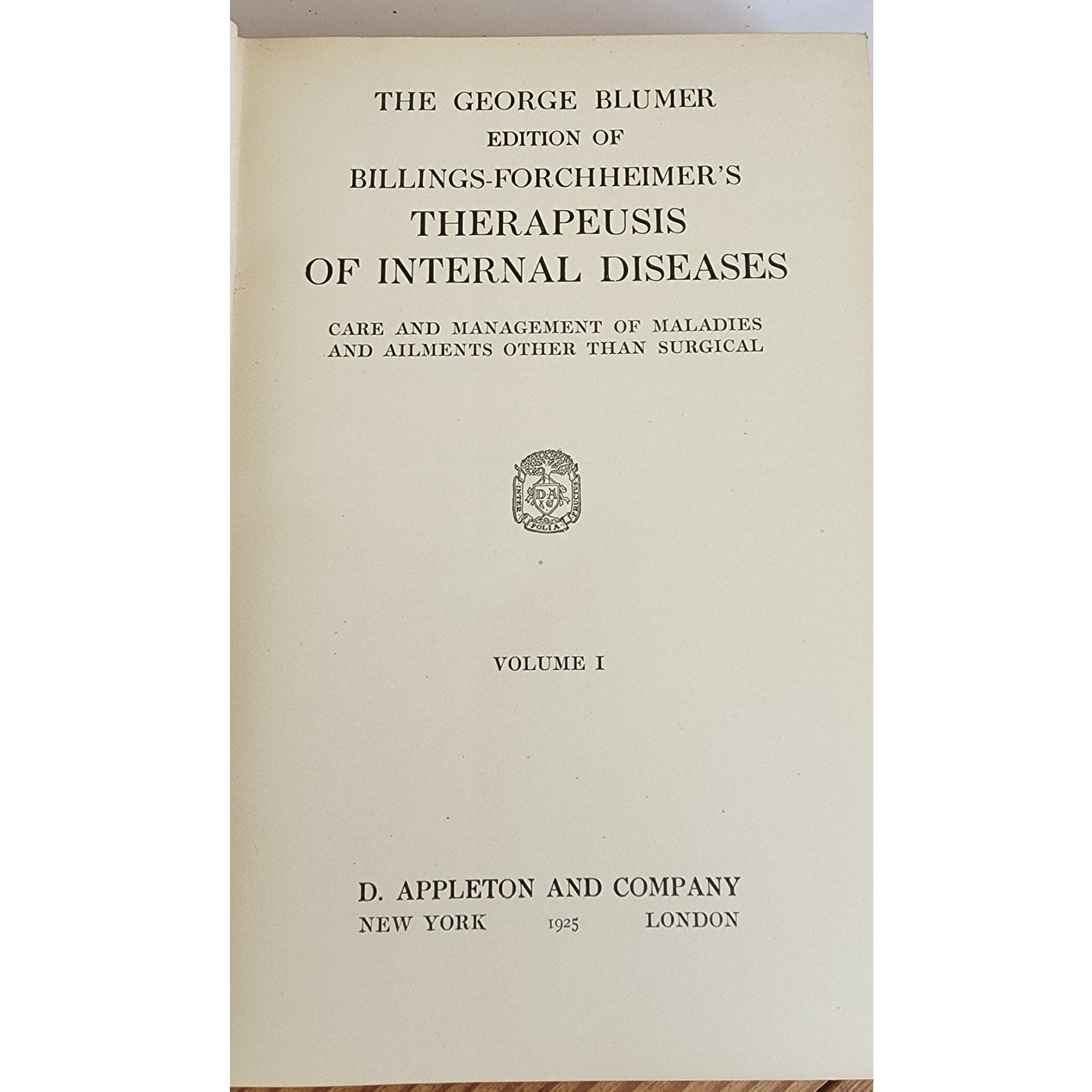 Antique Medical Books Complete Set George Blumer Billings-Forchheimer's Therapeusis of Internal Diseases 6 Volumes