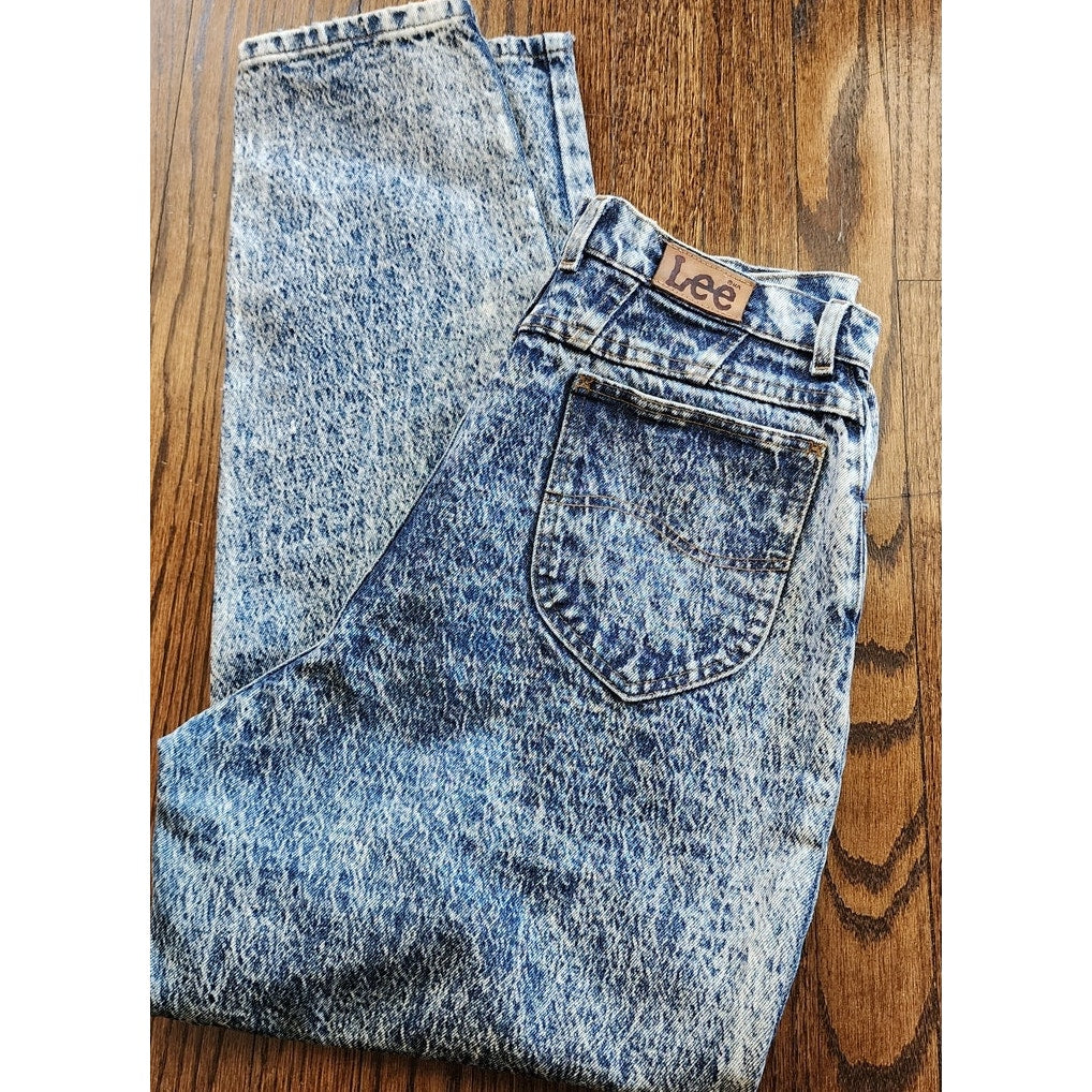 Vintage 80s Lee Riders Jeans Acid Wash Blue