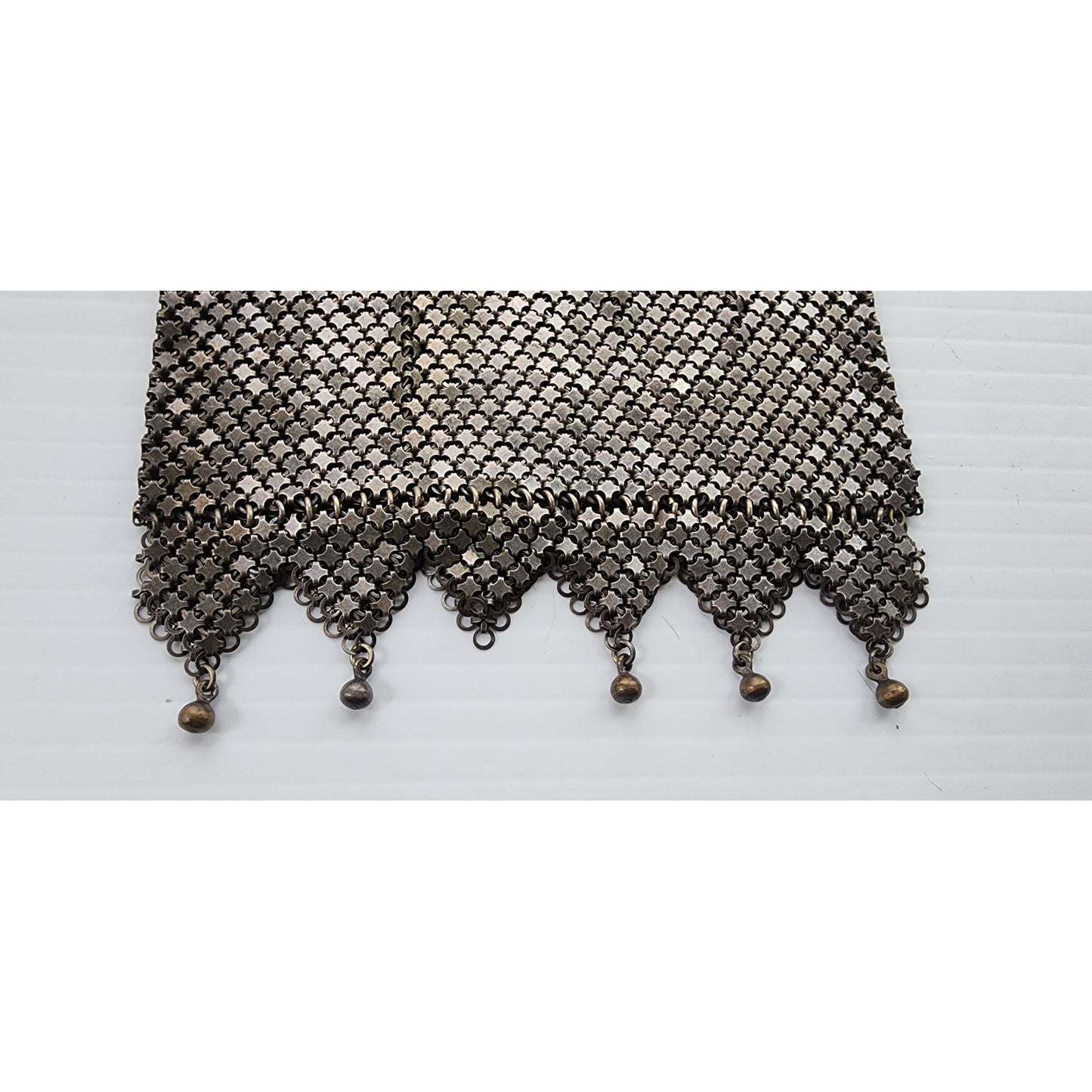 Antique Chain Mail Purse Silver Mesh Handbag