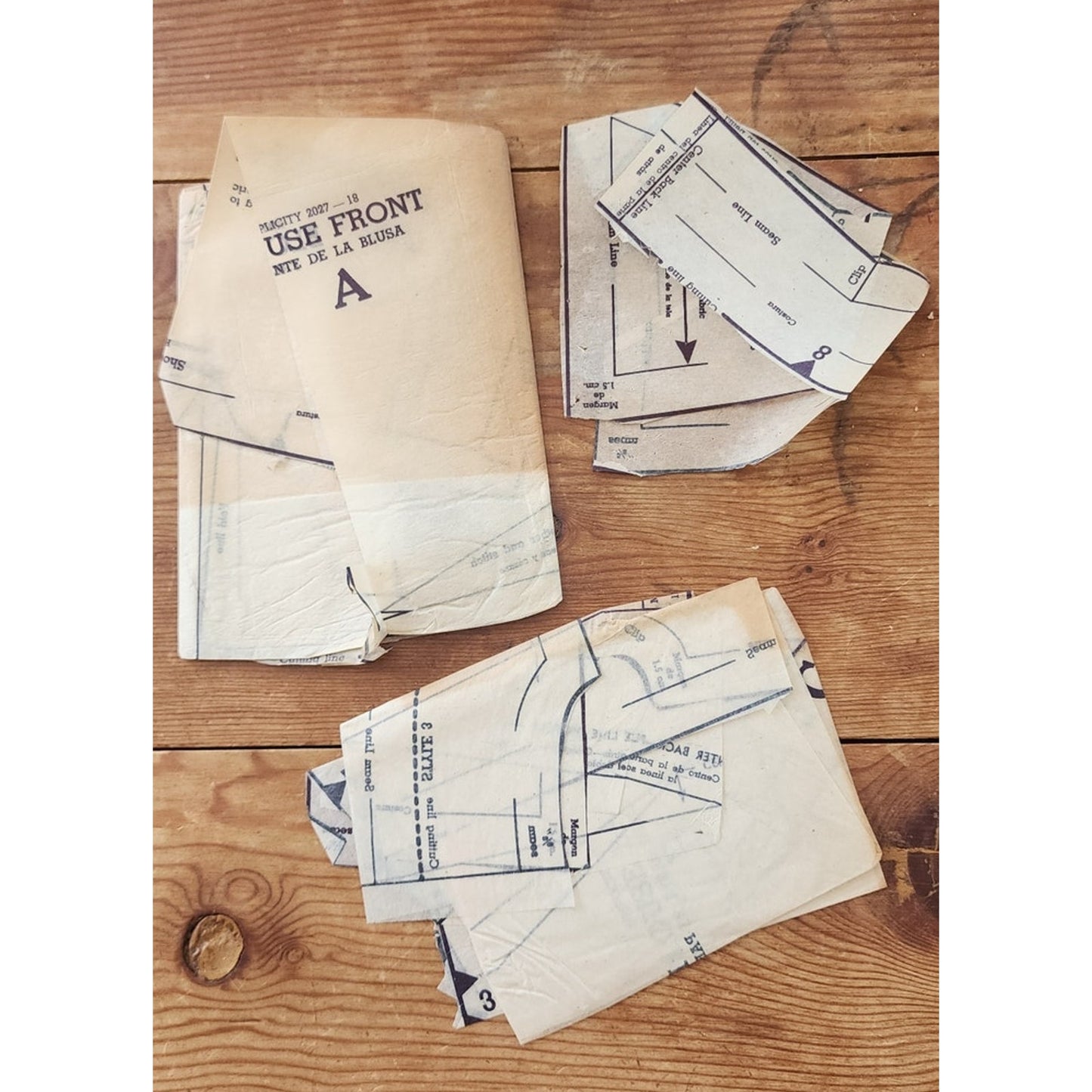 Vintage 40s Sewing Pattern ORIGINAL Womens Blouse w/Peplum Simplicity 2027