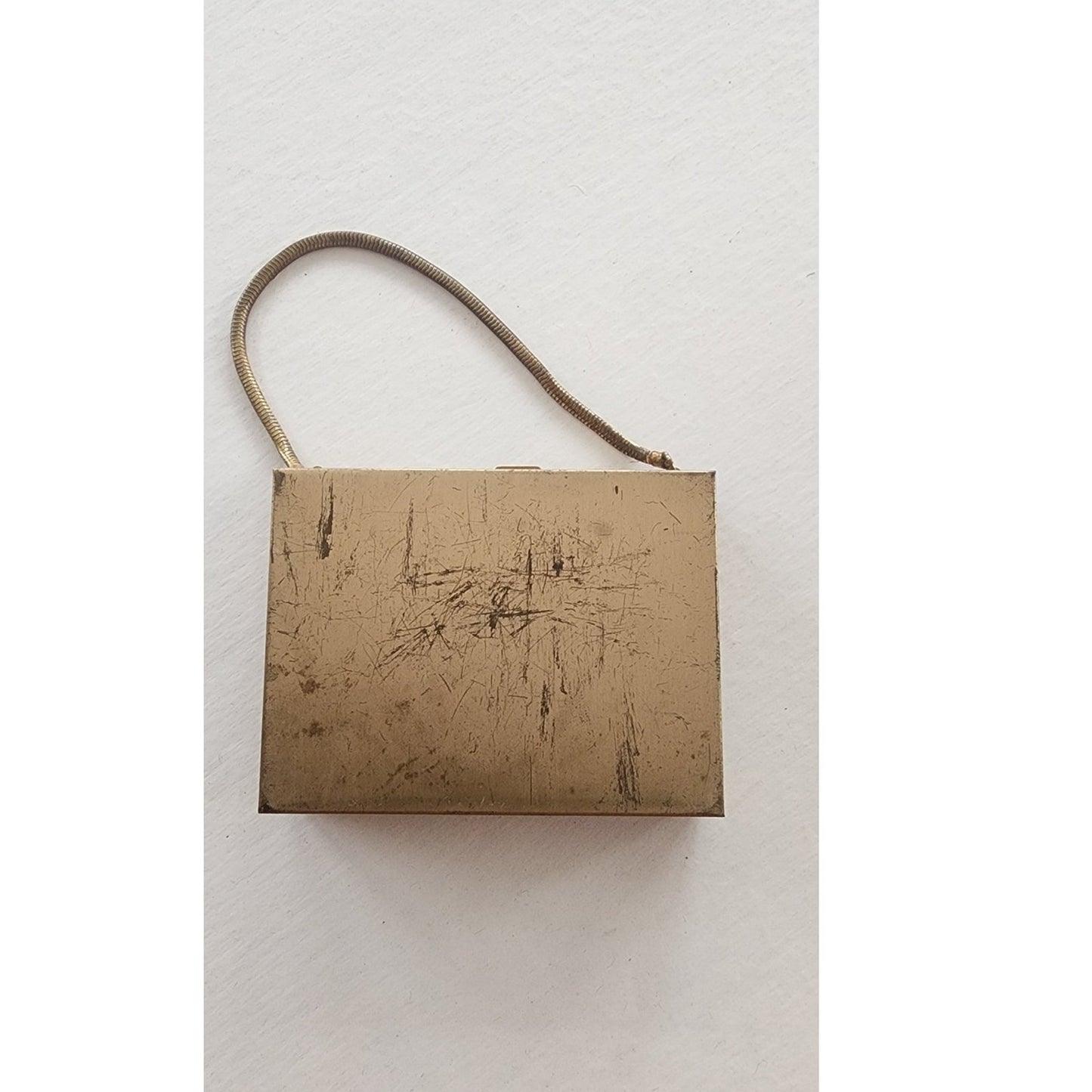 Vintage 50s Compact Purse Makeup Case Mother of Pearl