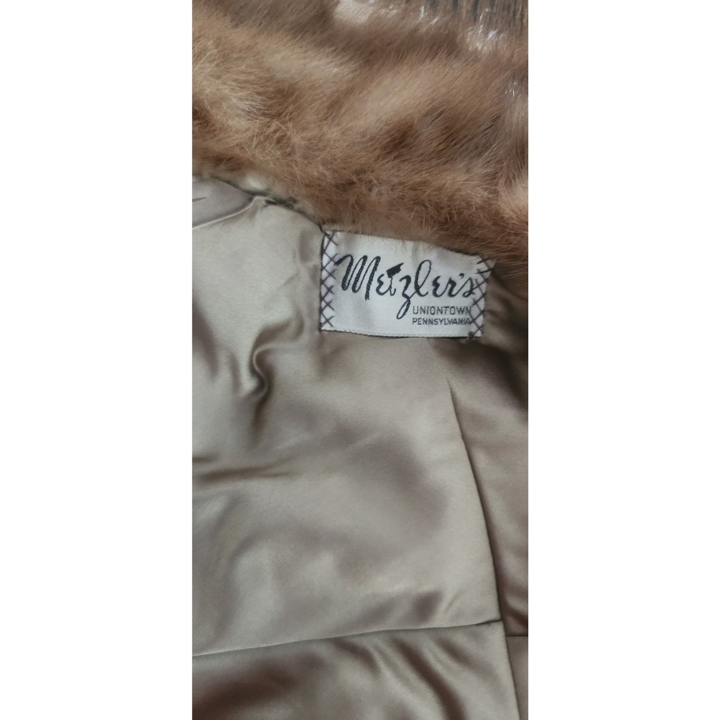 Vintage 50s Brown Mink Fur Shrug Wrap Old Hollywood Luxury Glam Wedding Stole Meizler's
