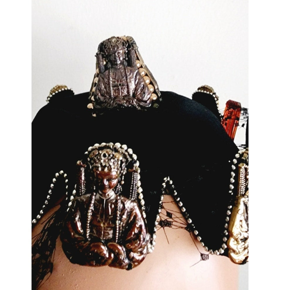 Vintage 50s Bes-Ben Hat Pointed Buddha Pagoda