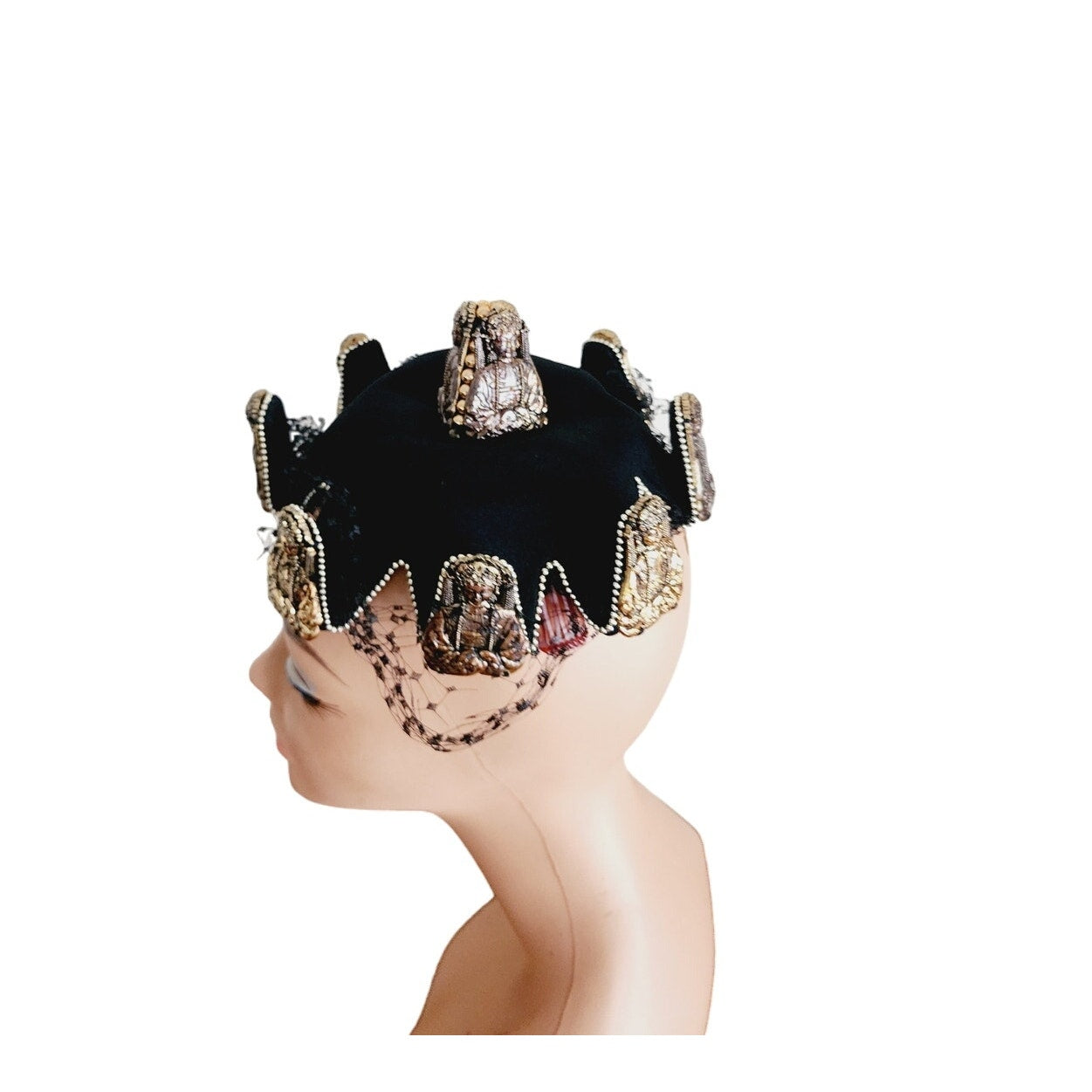 Vintage 50s Bes-Ben Hat Pointed Buddha Pagoda