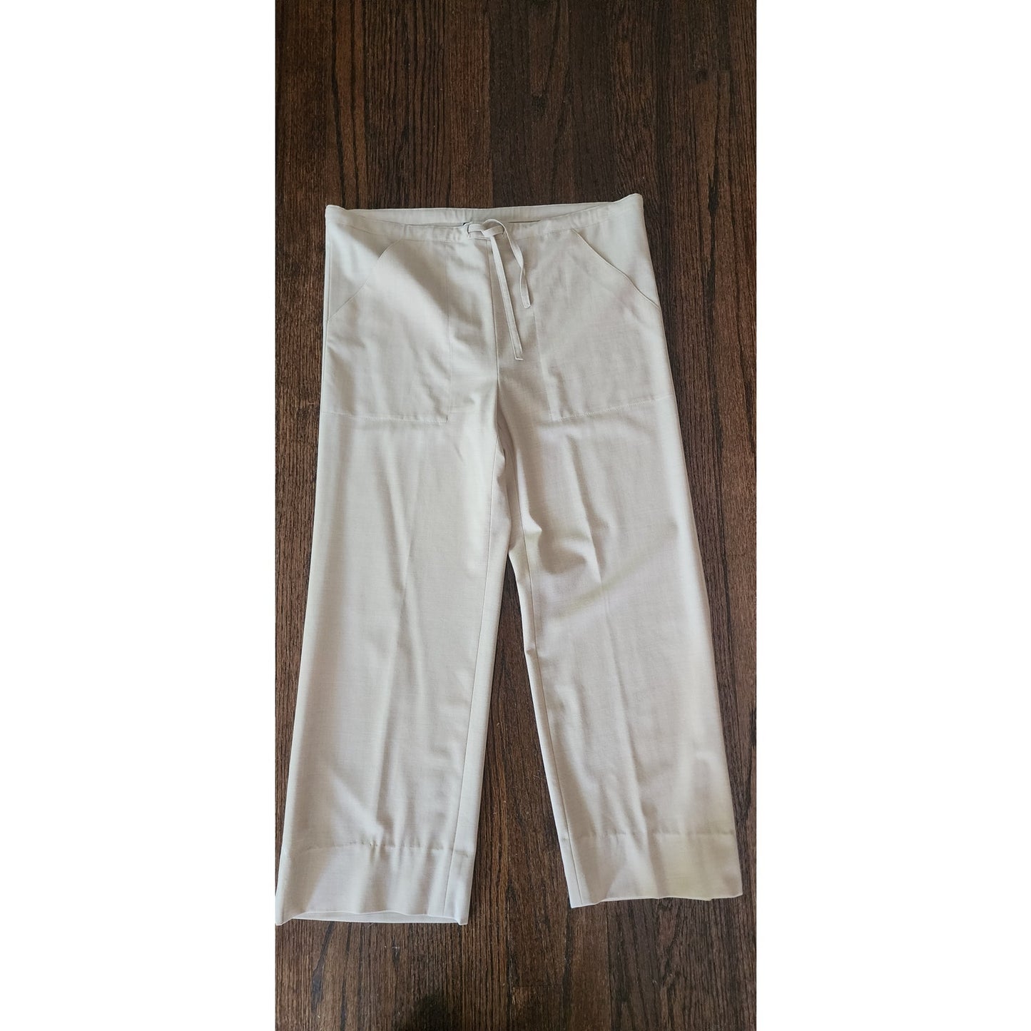PIAZZA SEMPIONE Beige Pants Drawstring Trousers Slacks Summer Wool / Medium