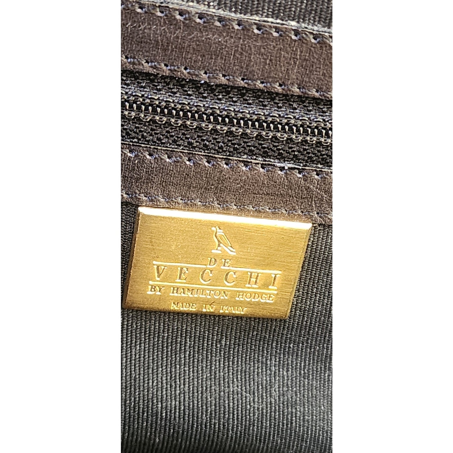 Vintage 80s Black Clutch Bag Half Moon De Vecchi by Hamilton Hodge