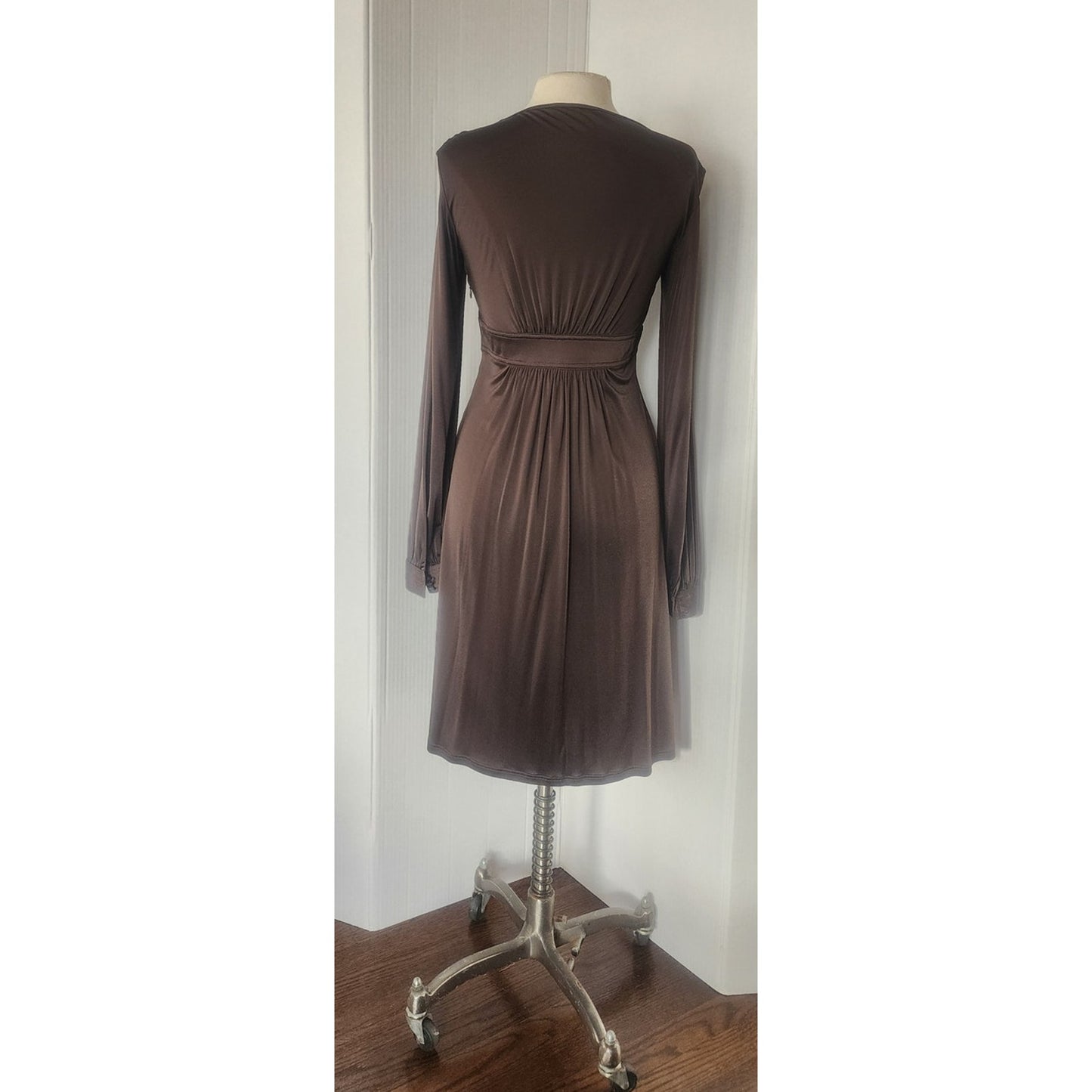 Vintage Y2K Michael Kors Dress Stretchy Brown Empire Waist / Medium