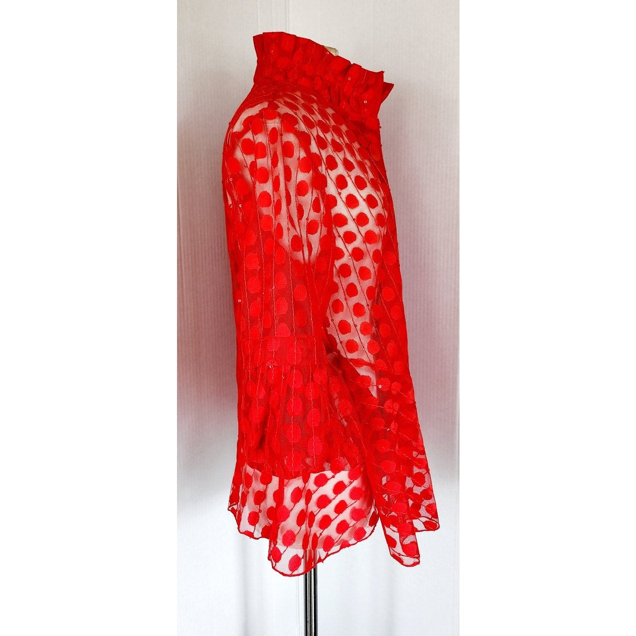 Damee Mesh Jacket Red Polkadot LARGE