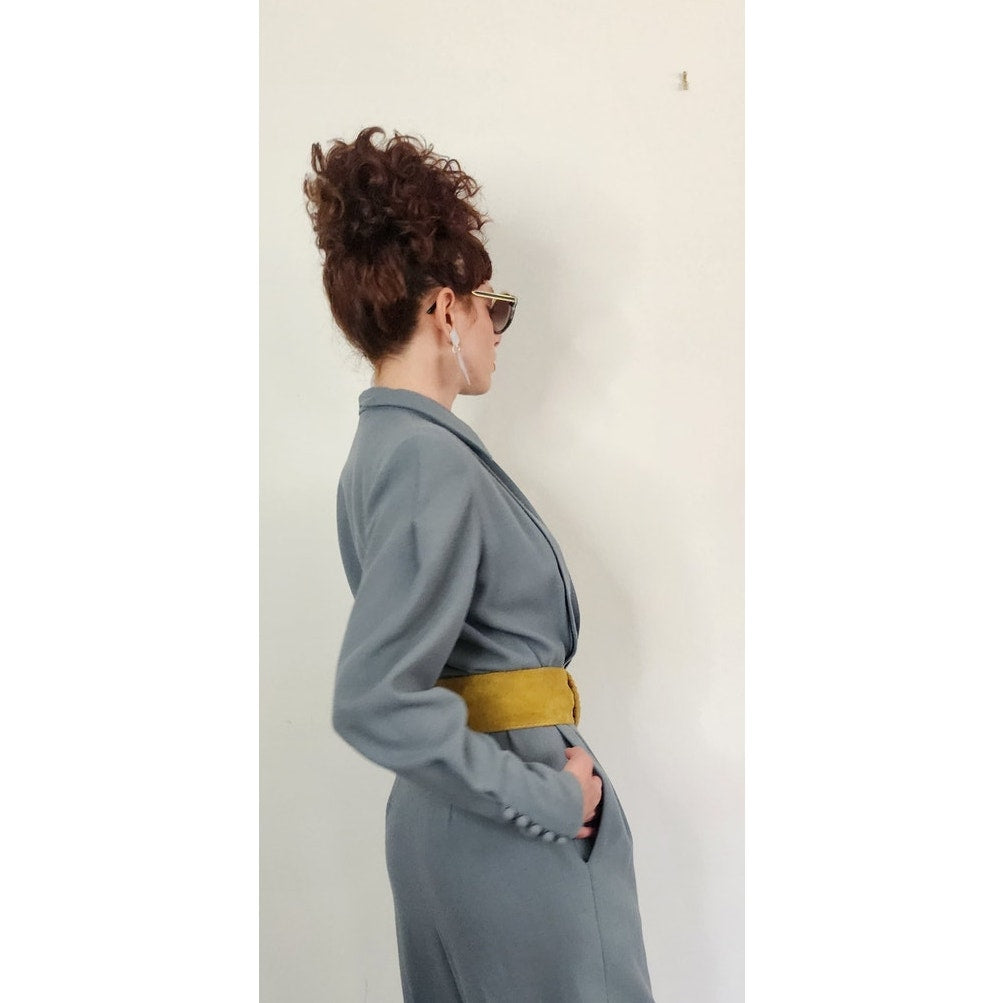 Vintage 1980s Bob Mackie Jumpsuit + Tapestry Jacket Set / M - L