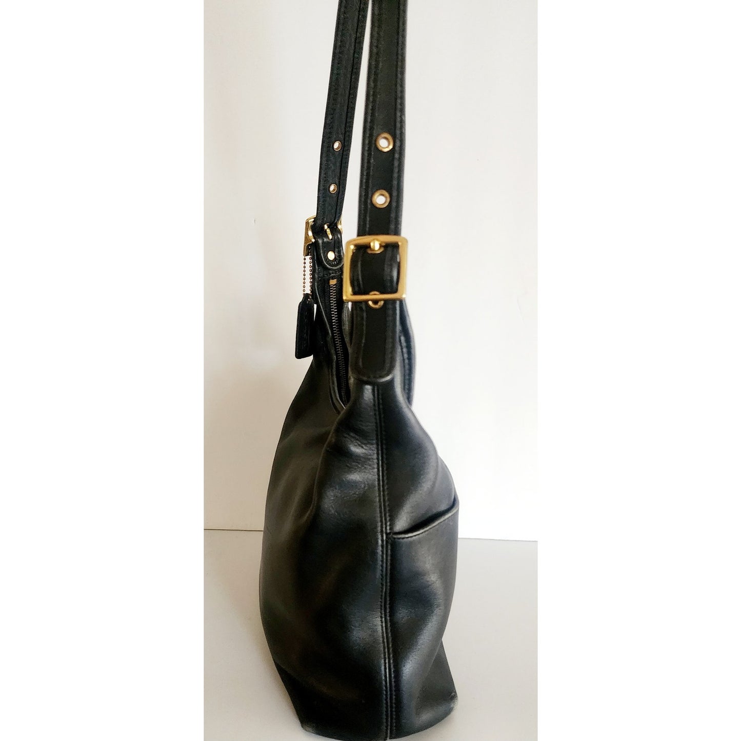 Vintage COACH Legacy Boho Shoulder Bag Black Leather 9058