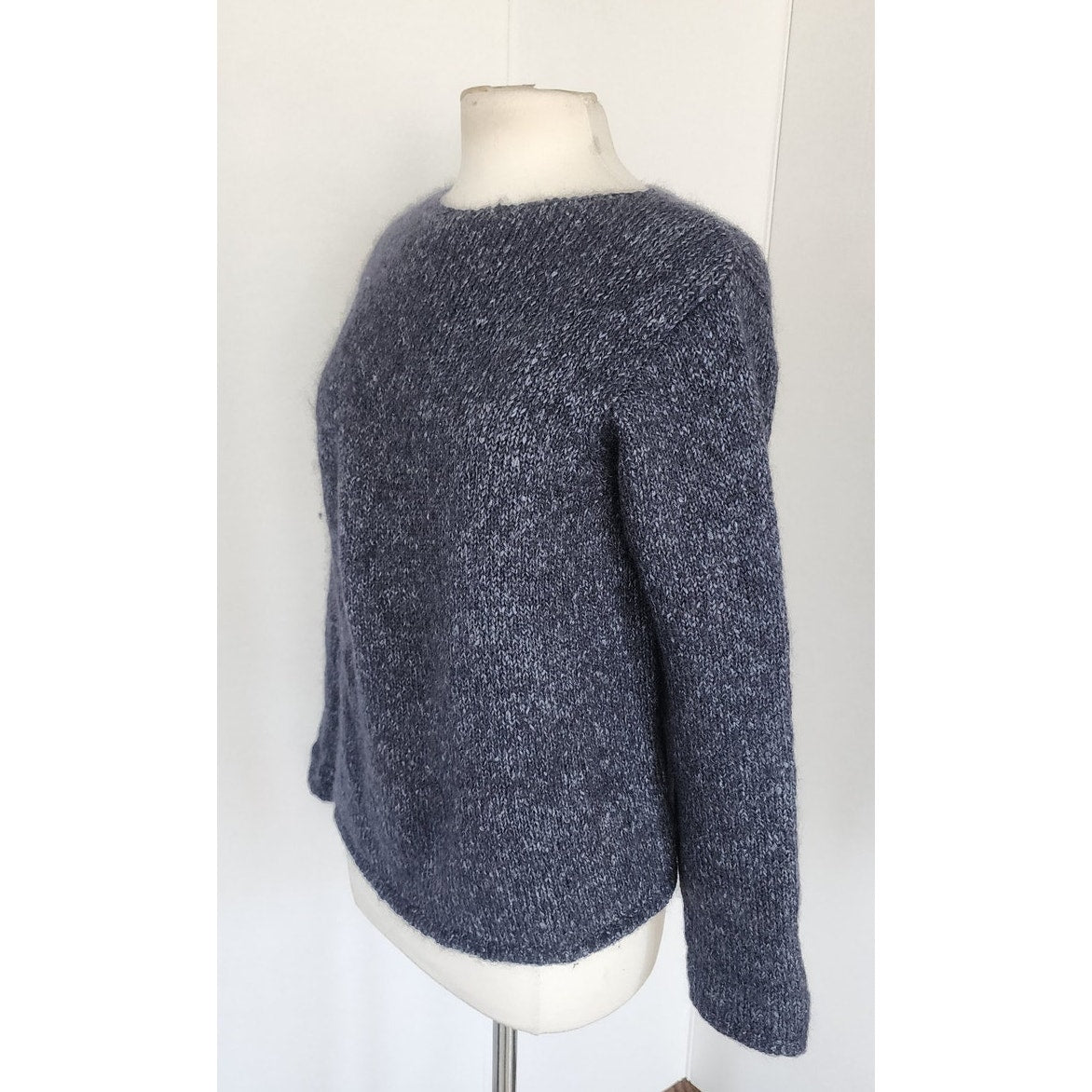 Vintage Weekend Max Mara Sweater Blue Wool Mohair Chunky Knit / M