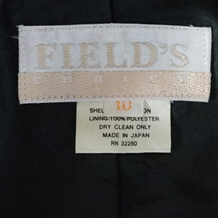 Vintage 80s Black Velvet Blazer by Field's