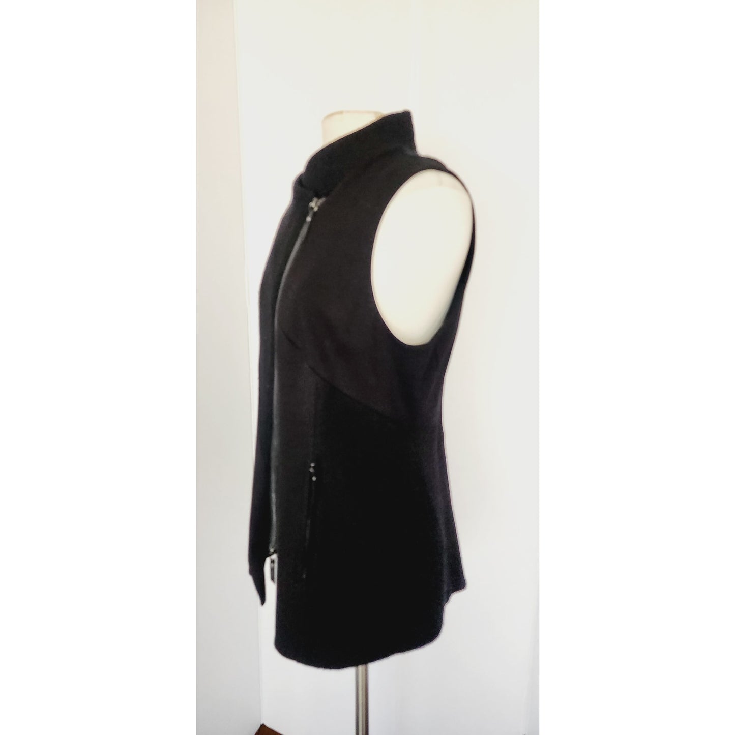 Eileen Fisher Zip Up Vest Merino Wool Blend M
