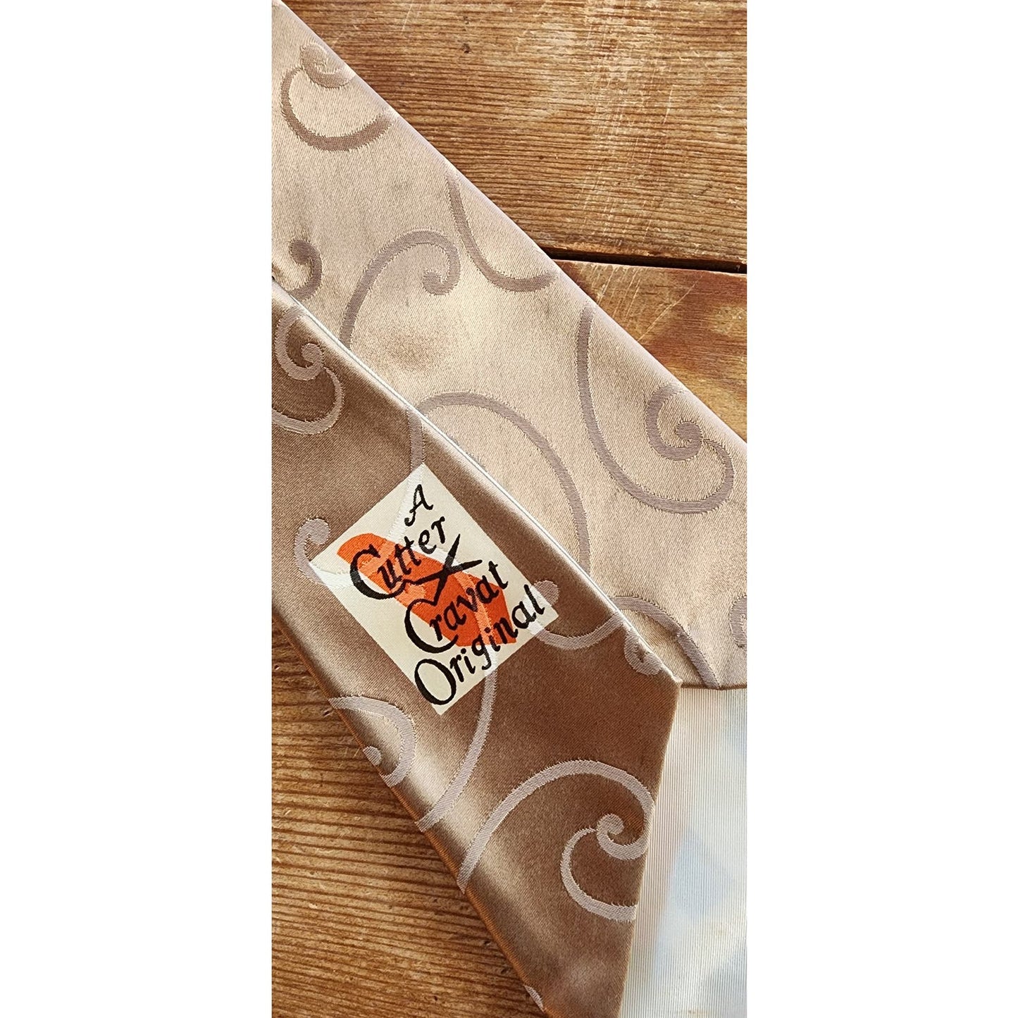 Vintage 40s Mens Tie Modernist Abstract Print Cutter Cravat Original Kraft's