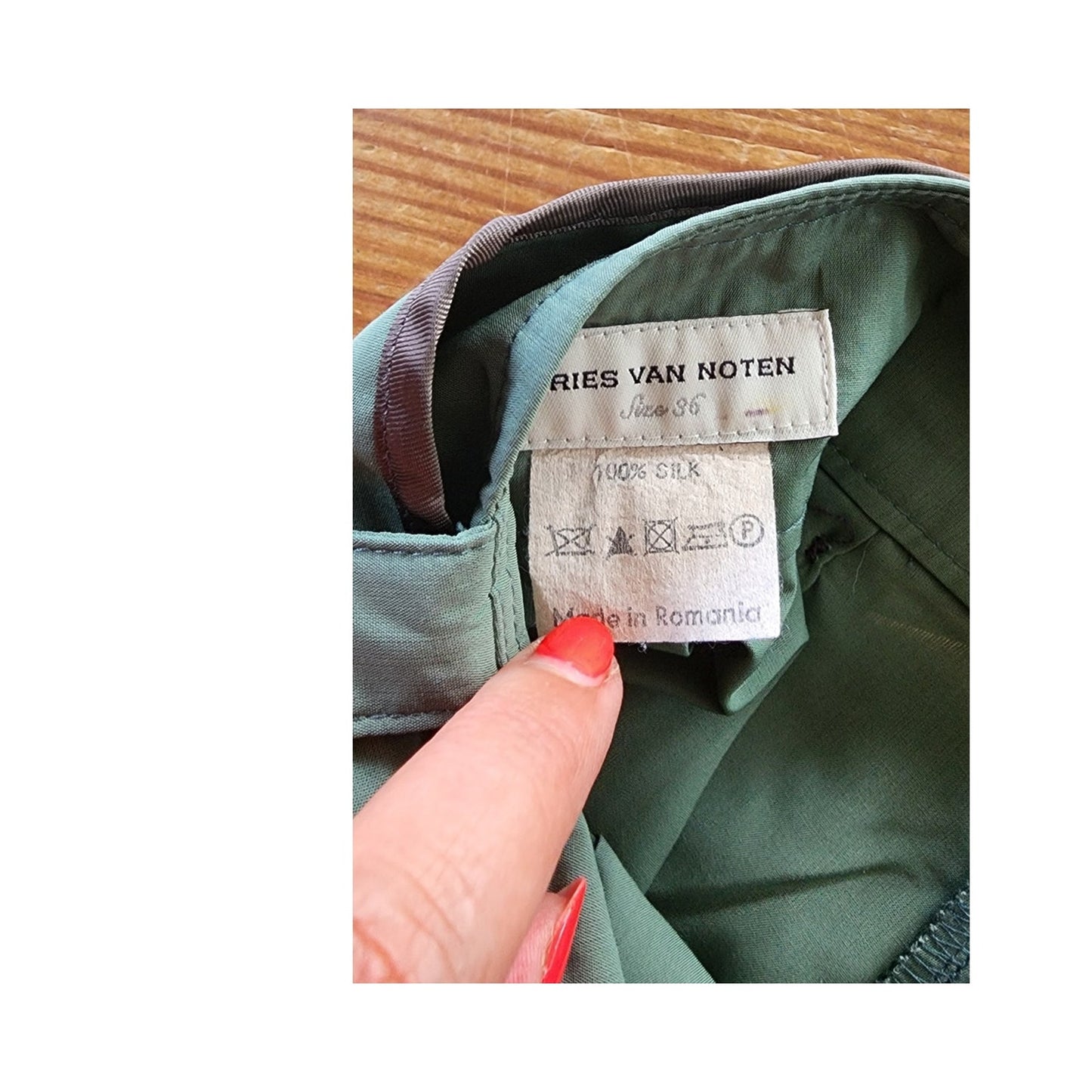 Vintage Y2K Dries Van Noten Silk Shorts Cropped Cargo Blue Green