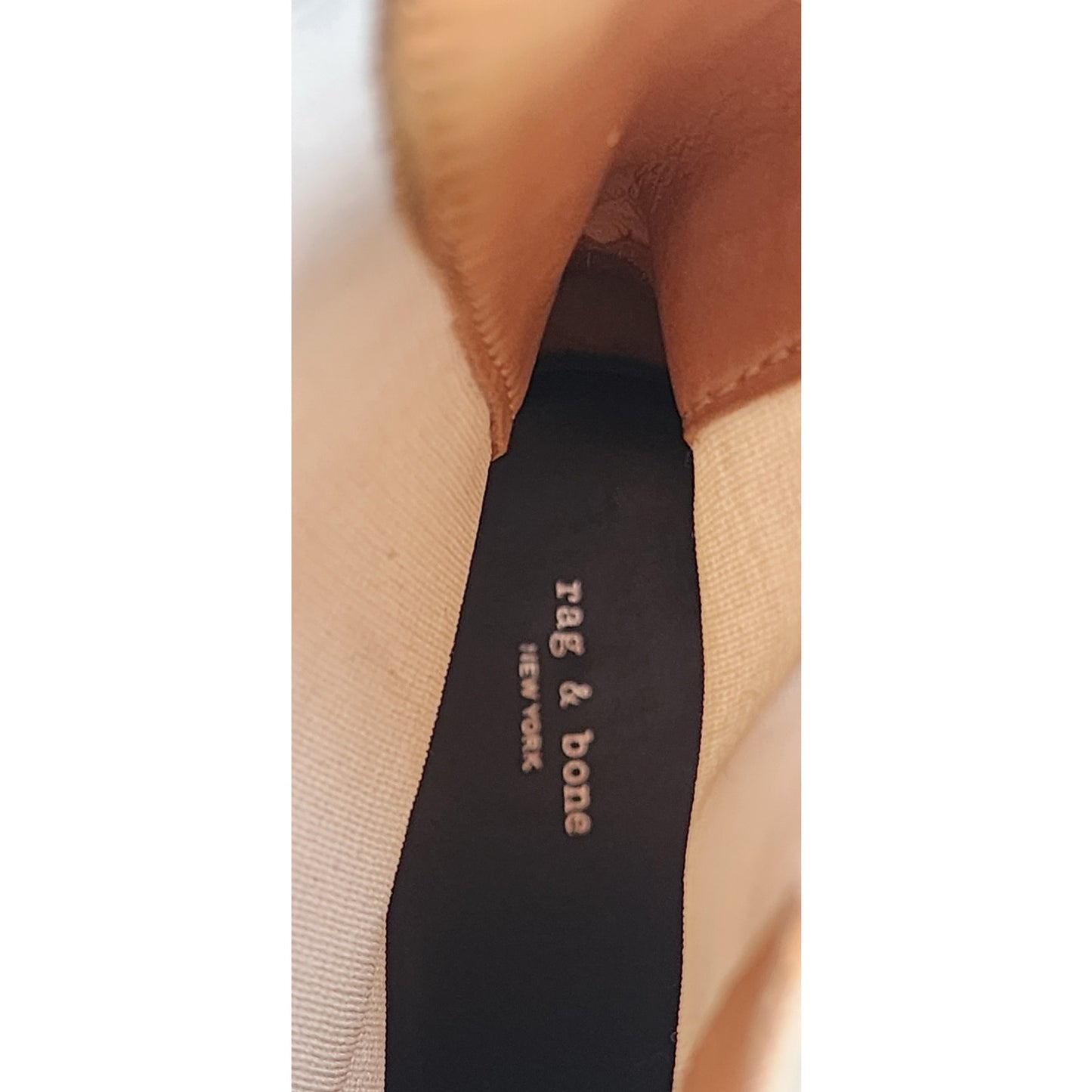 Rag & Bone Ankle Boots Sloane Chelsea Cream Leather Suede Wedge Booties 8