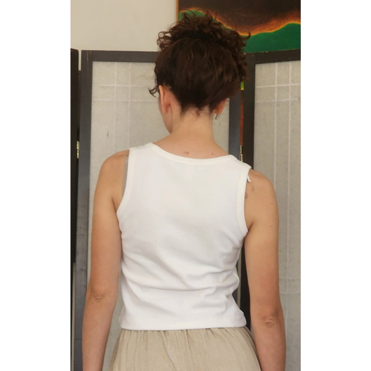 Vintage Sonia Rykiel Top CROISIERE Cropped White Tank