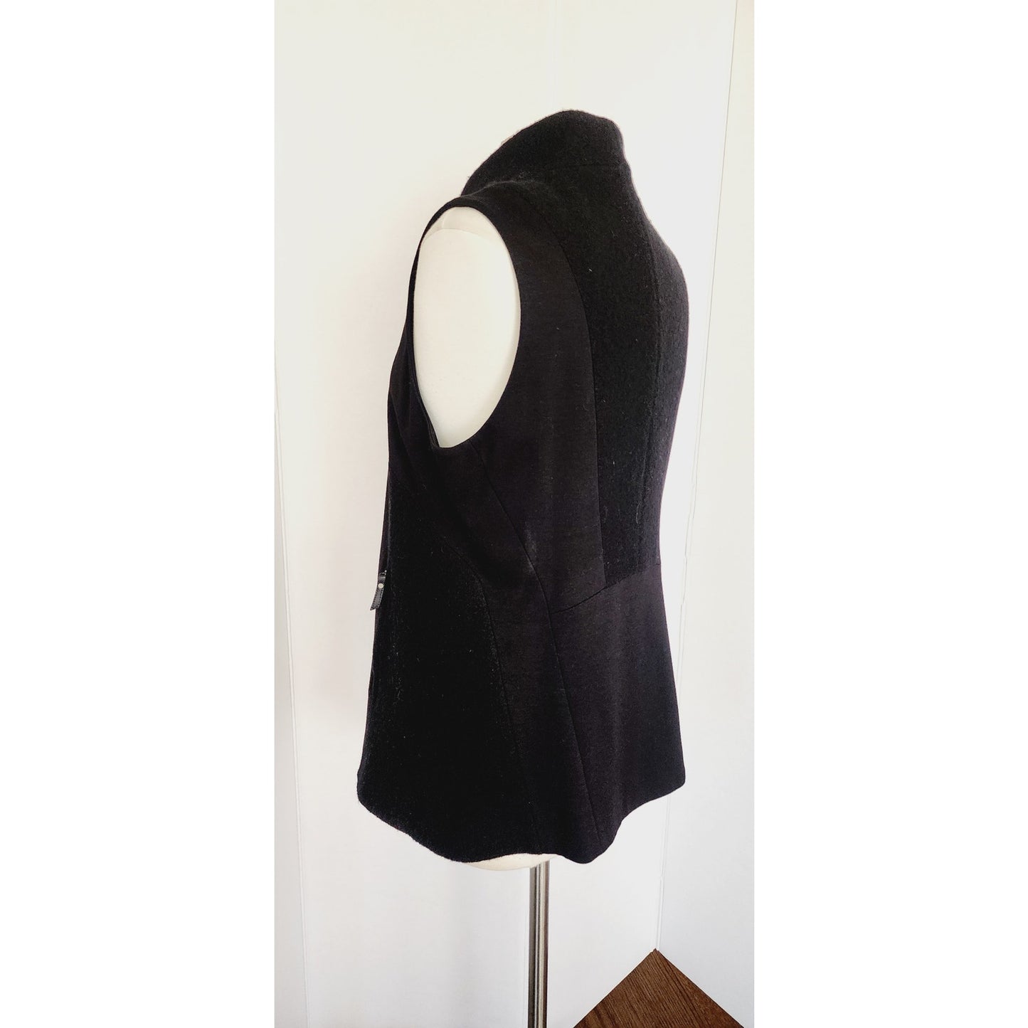 Eileen Fisher Zip Up Vest Merino Wool Blend M