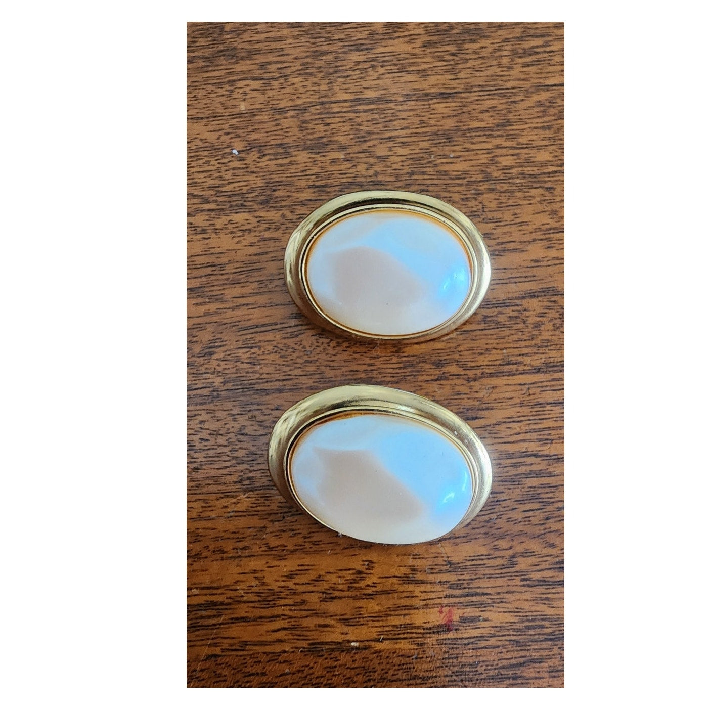 Vintage 80s YSL Earrings Faux Pearl Clips Yves Saint Laurent