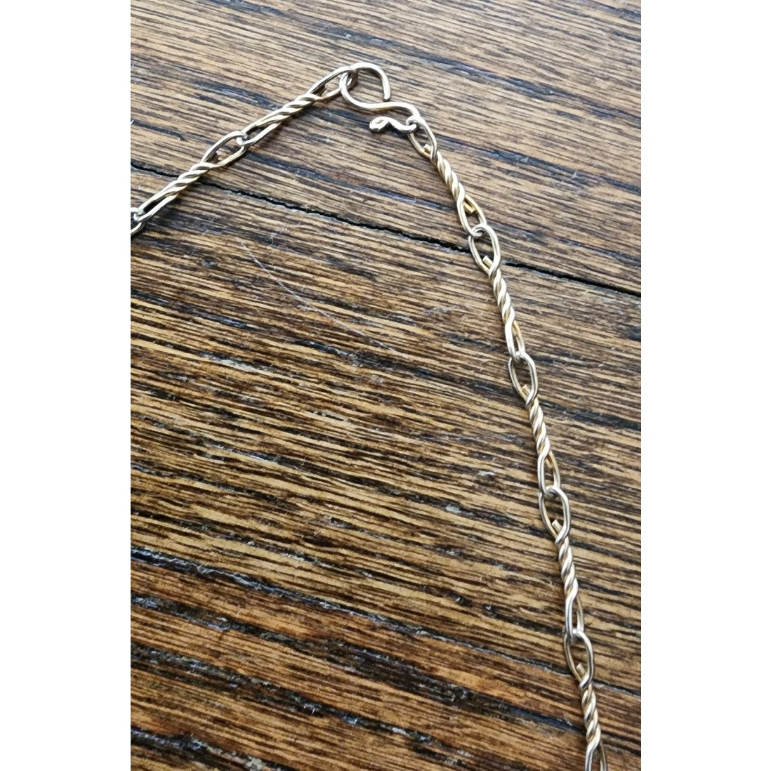 Vintage Spiral Pendant Necklace Hammered Gold Ancient Greece Style