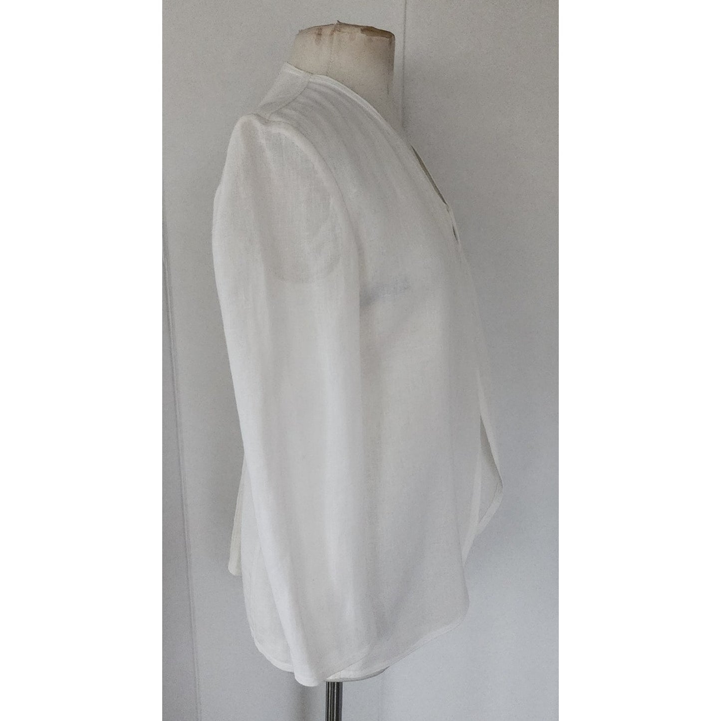 Vintage 1990s GIORGIO ARMANI BLACK LABEL Jacket White Linen Blazer / Medium
