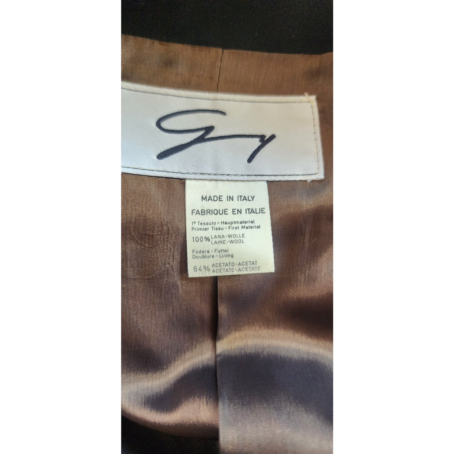 Vintage 90s Genny Blazer Black Jacket Lace Embroidery / S