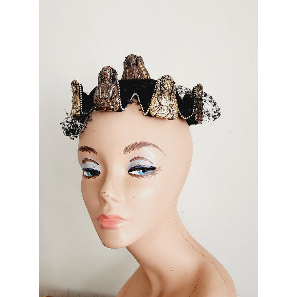 Vintage 50s Bes-Ben Hat Pointed Buddha Pagoda